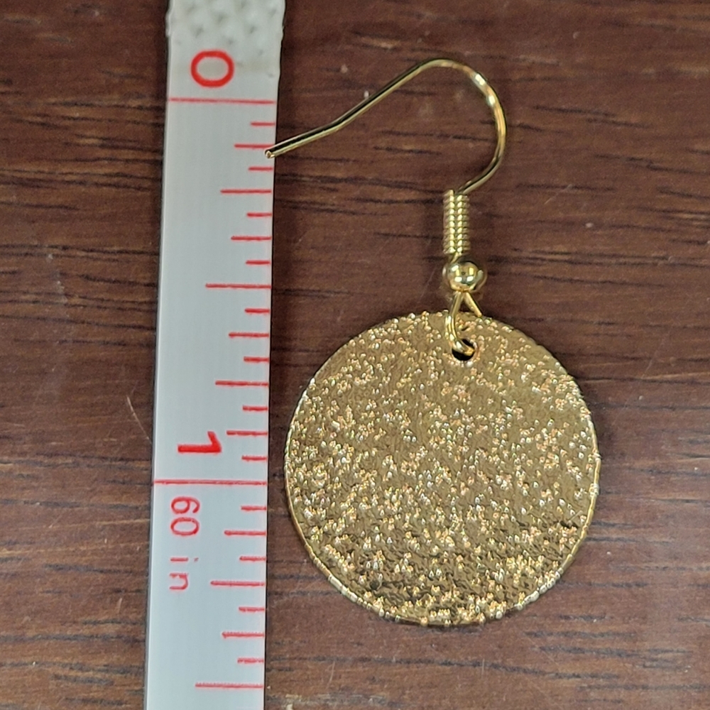 Rose print earrings - Picture 2 of 2